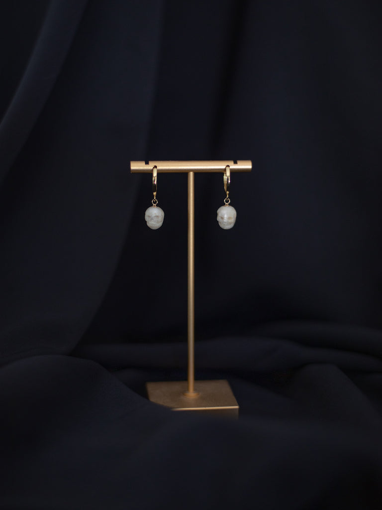 ☆HEI☆ pumpkin pearl earring HE22SPESW929XXFR TrioER_5f88bdd4-6d1f-4036-bcb9