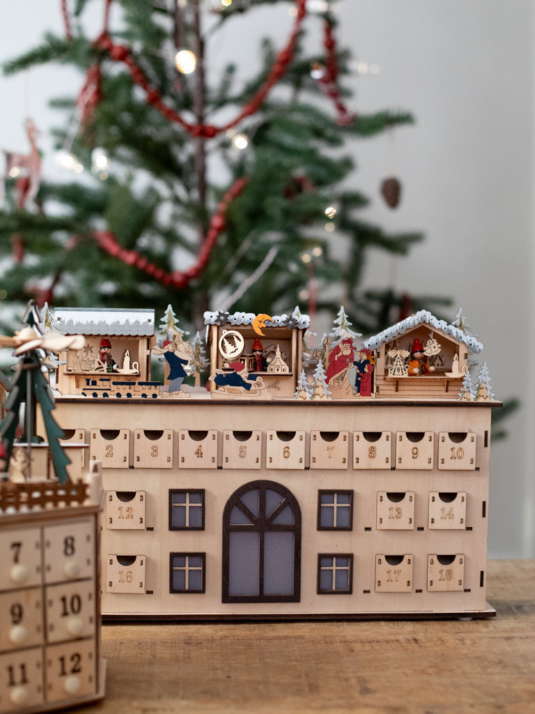 Wooden Advent Calendar with Drawers Heirloom Art Co Wooden Advent Calendar with Drawers Heirloom Art Co
