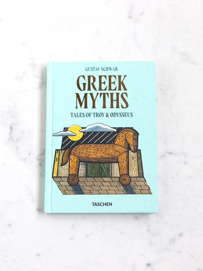 The cover depicting a drawing of the Trojan Horse.