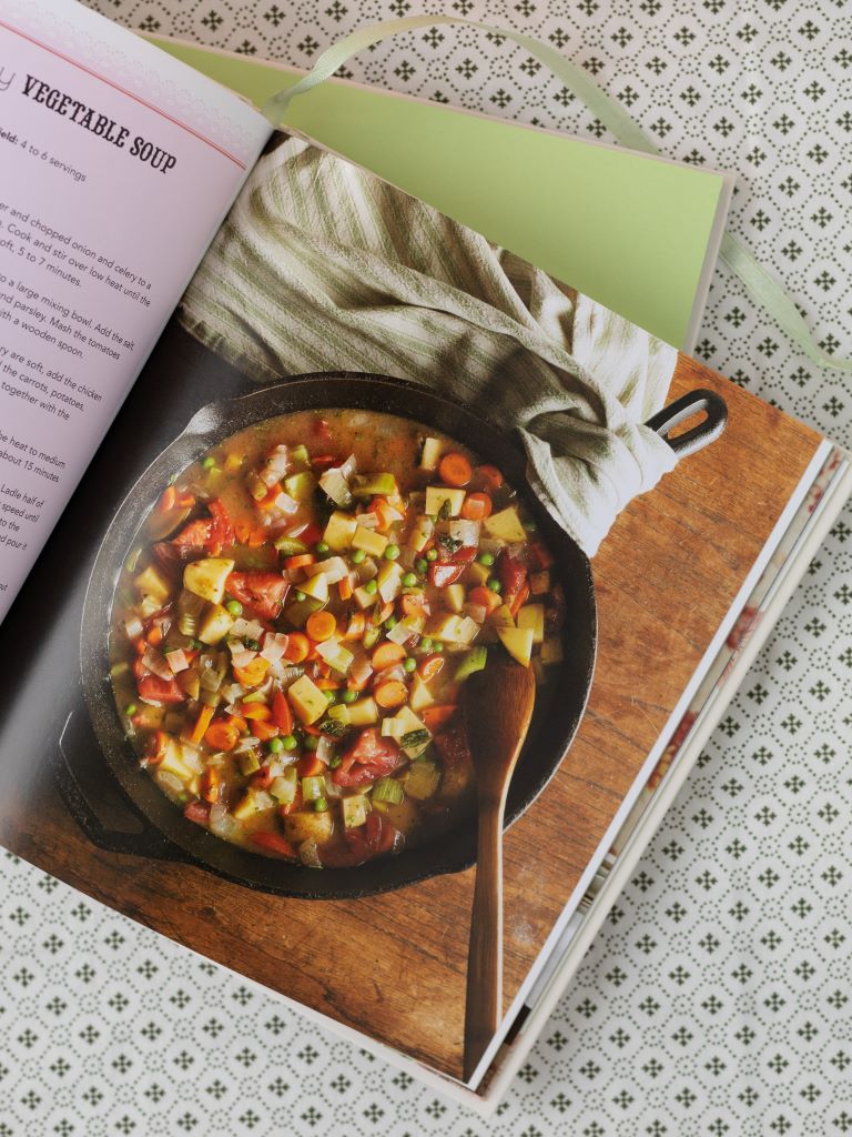 A sample page of a vegetable soup.