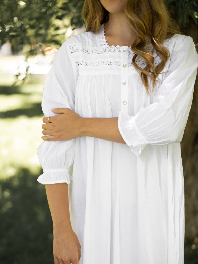 White Cotton Nightgowns Heirloom Art - Main Image