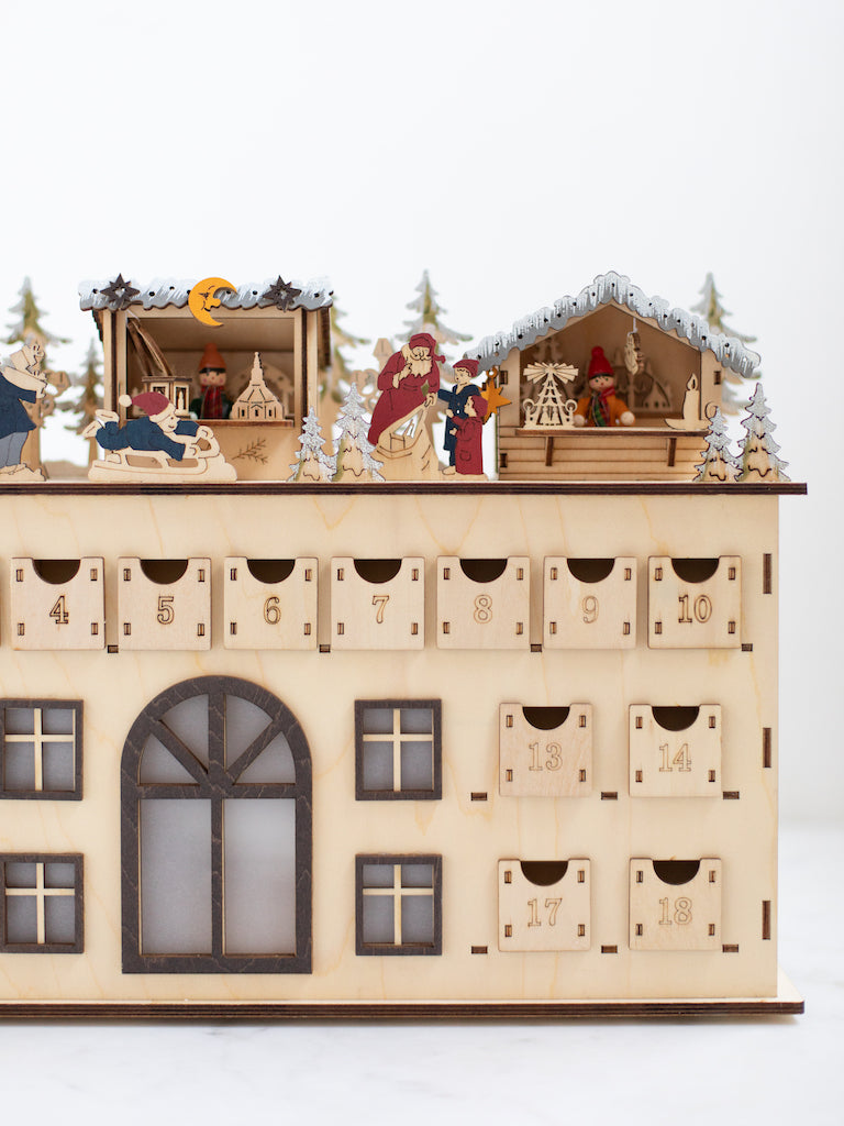 Wooden Advent Calendar with Drawers Heirloom Art Co Wooden Advent Calendar with Drawers Heirloom Art Co