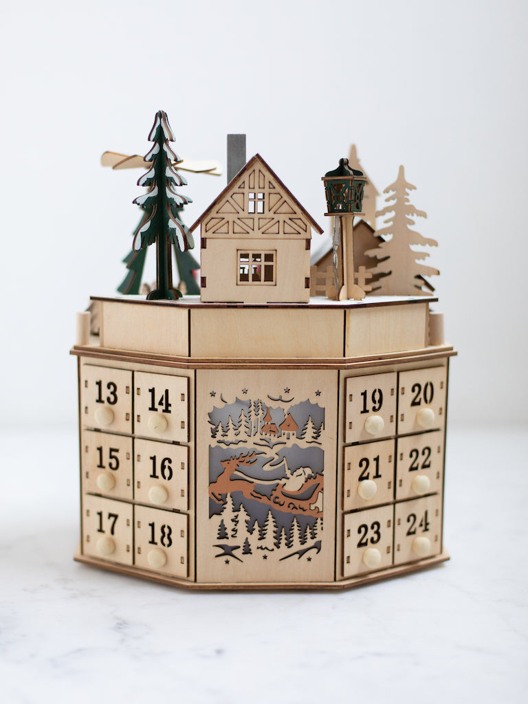 Wooden Advent Calendar with Drawers Heirloom Art Co Wooden Advent Calendar with Drawers Heirloom Art Co
