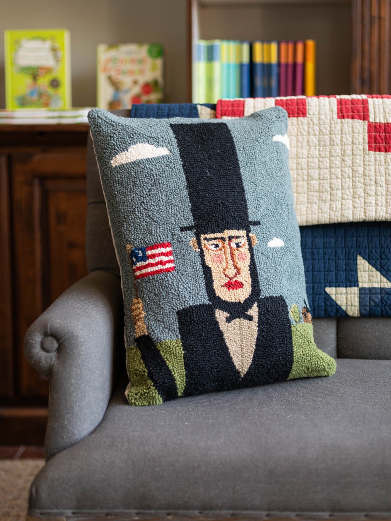 Abraham Lincoln Hook Pillow – Heirloom Art Co.