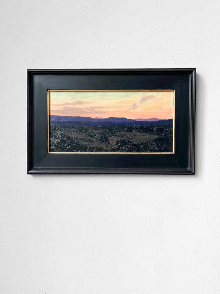 Desert Daybreak in black frame with gold detailing. 