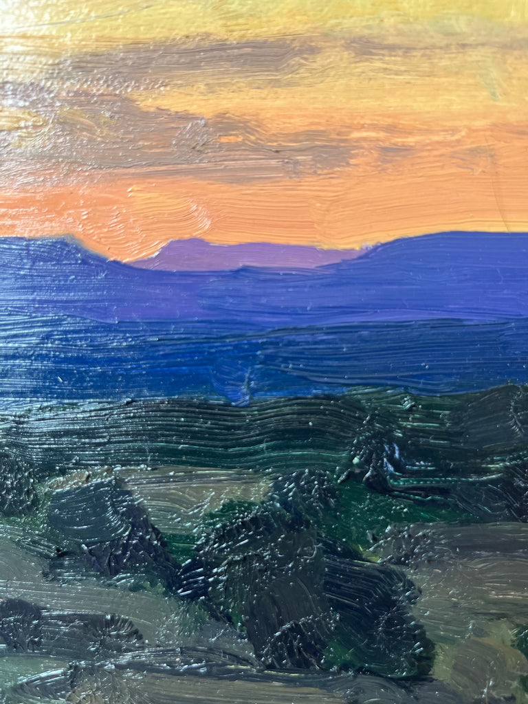 Close up on Desert Daybreak’s brushwork. 