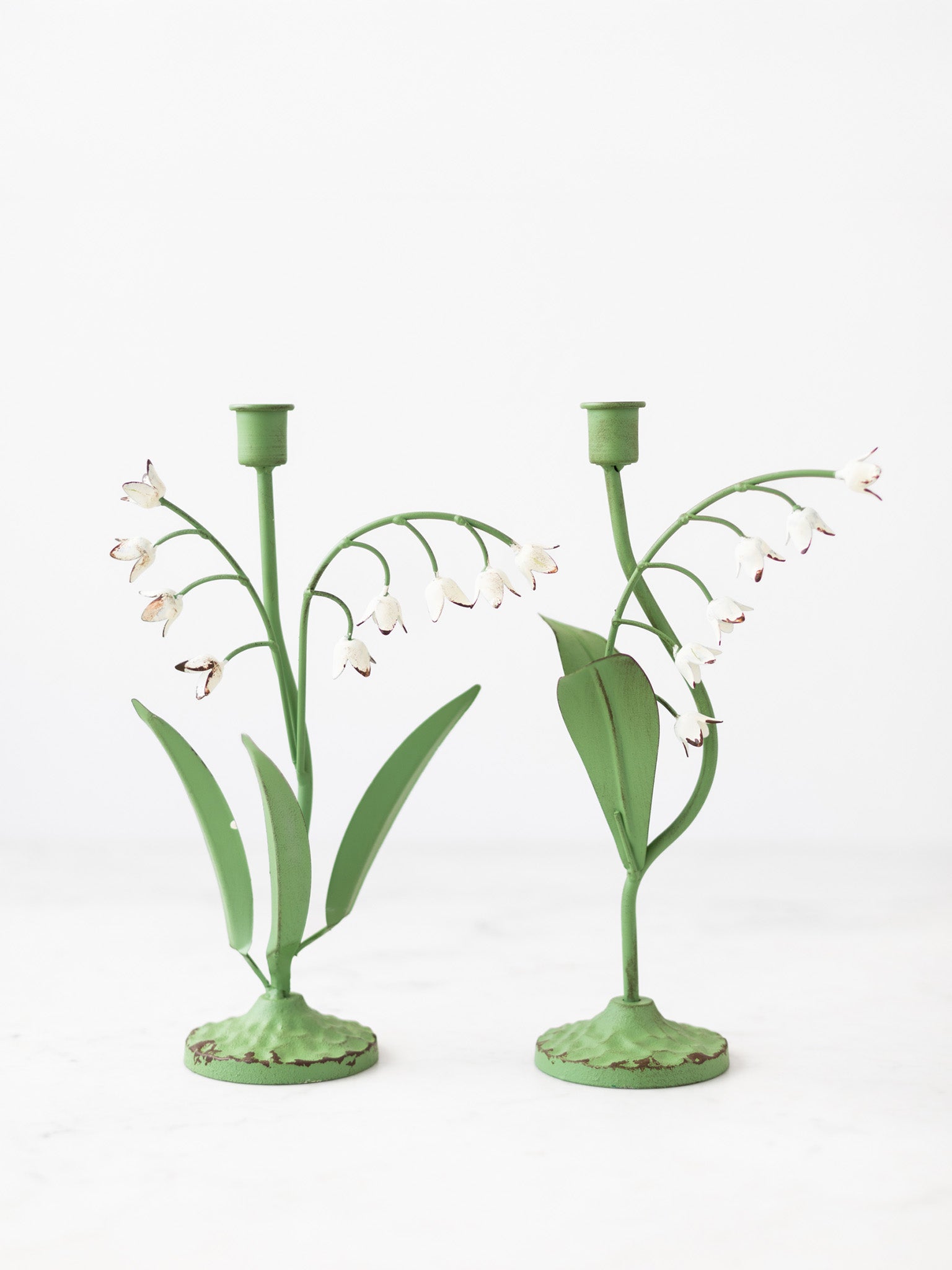 Lily of the Valley Taper Holder Set