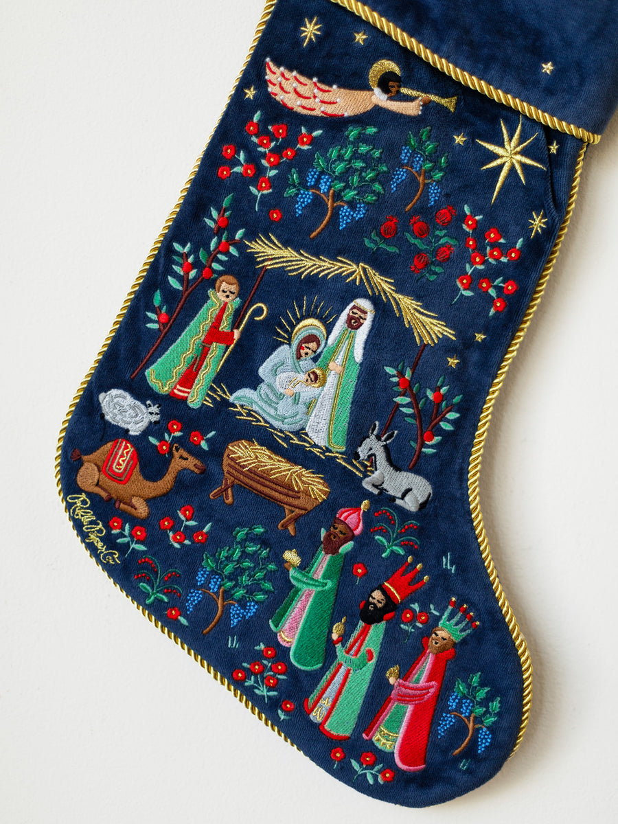 Nativity Embroidered Stocking – Heirloom Art Co.