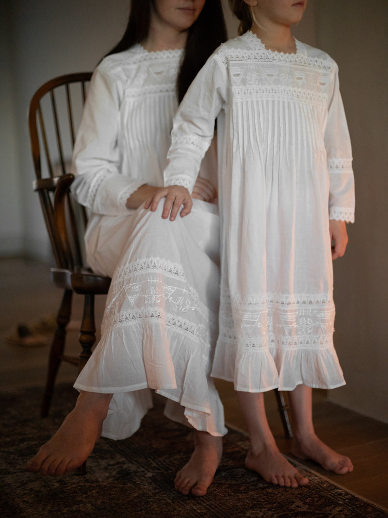 100% Cotton Nightgown Romantic Cotton Nightgown Long Cotton