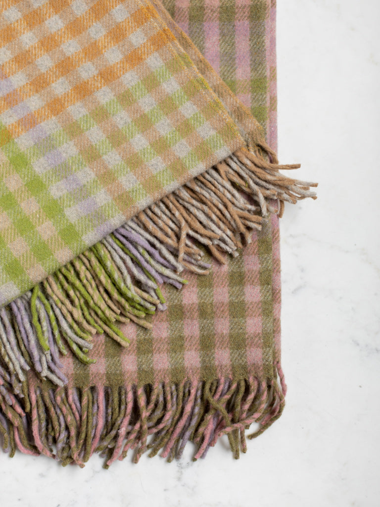 Recycled tartan blankets clearance