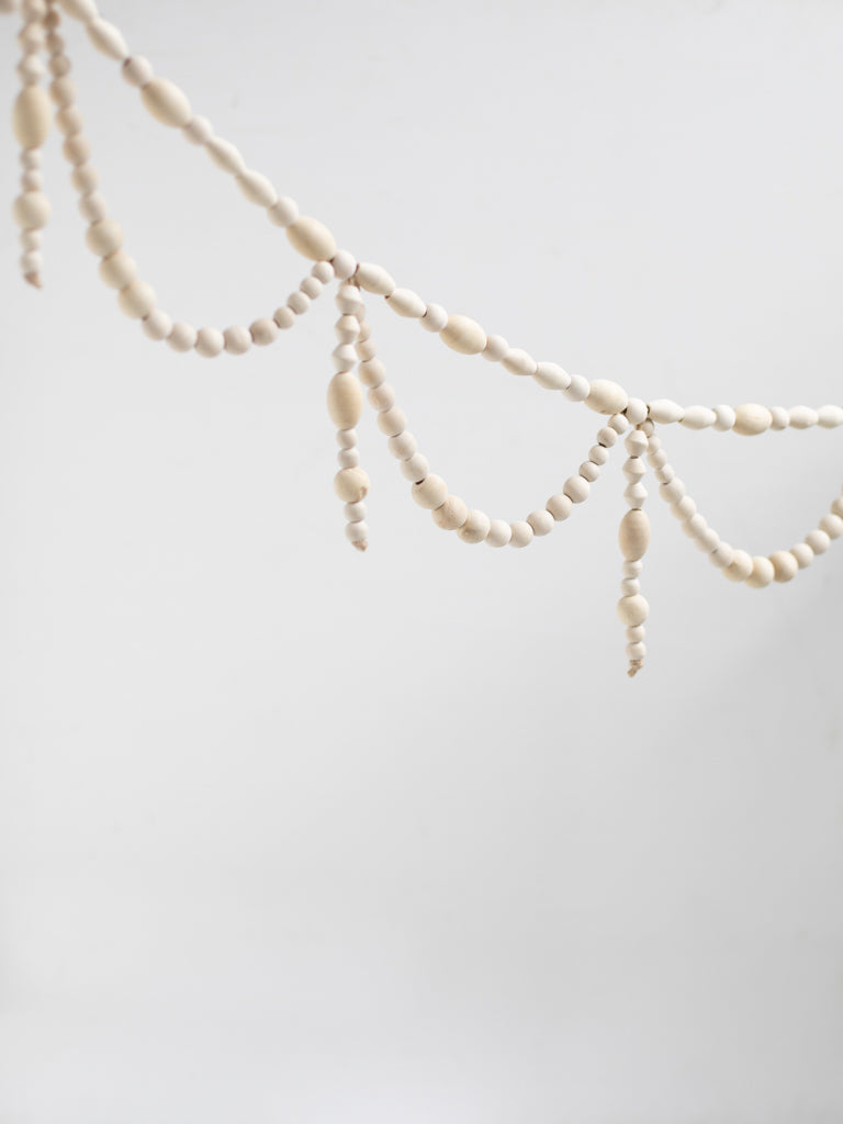 Natural Wooden Bead Garland – Nantucket Looms