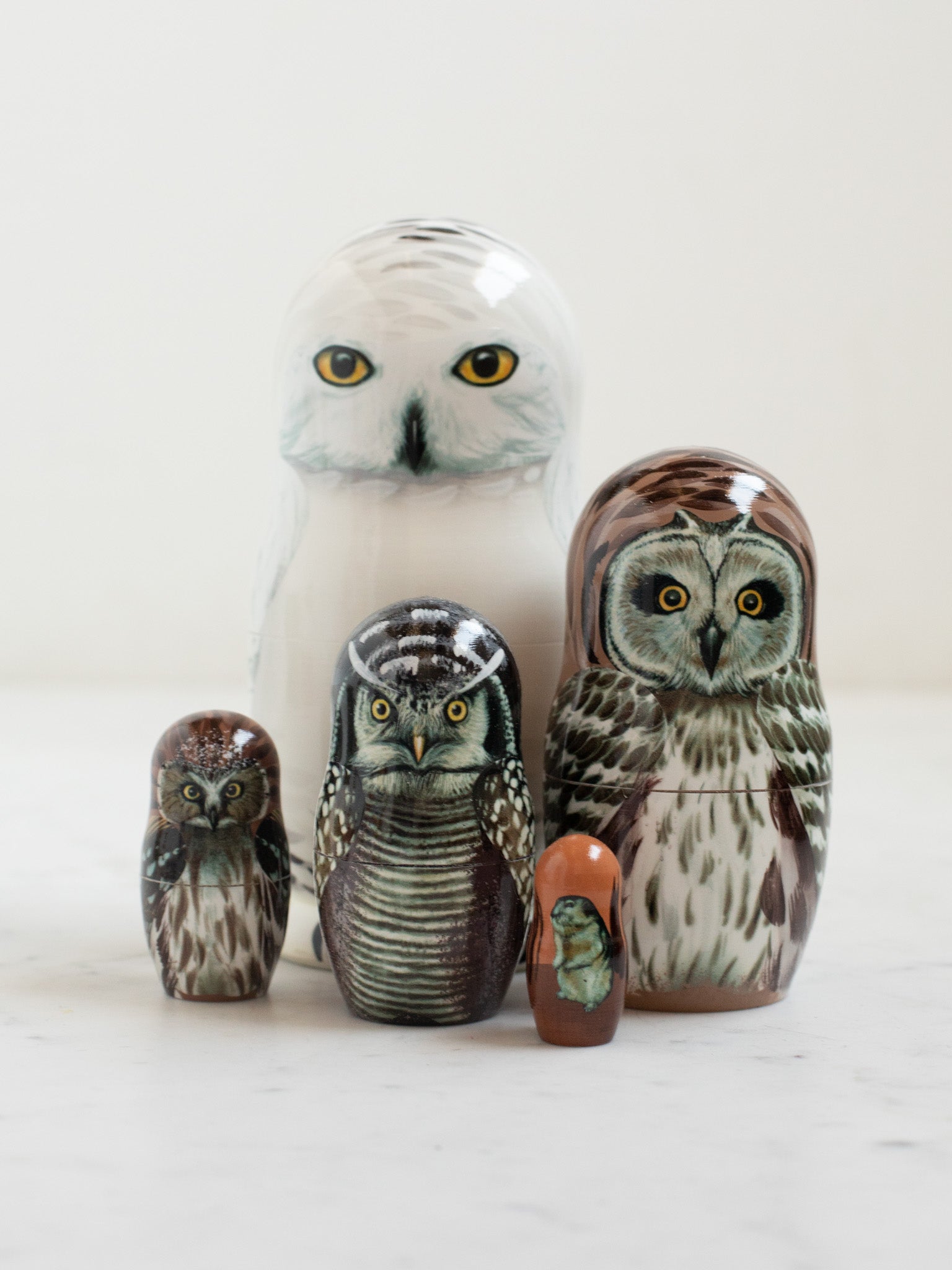 Owl Nesting Dolls – Heirloom Art - Main Image