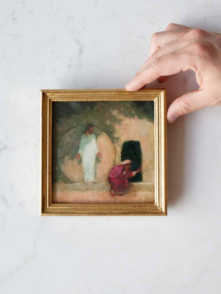 Heirloom Art - John 20: 11-16 - Framed Canvas