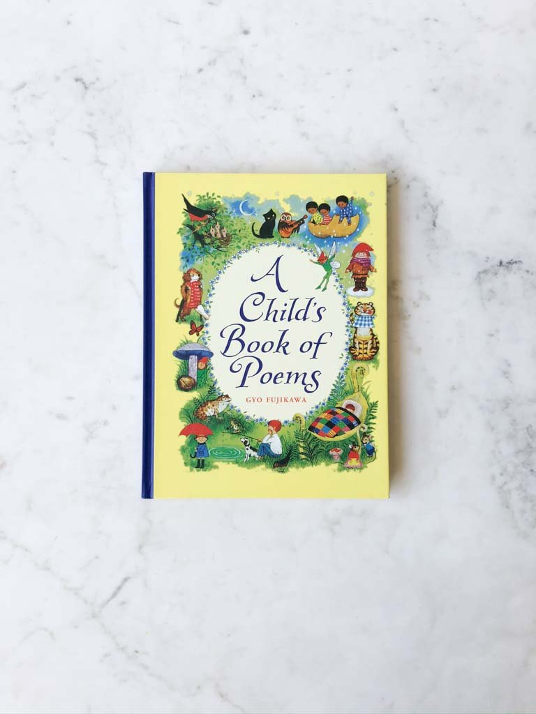 A Child’s Book of Poems cover displaying multiple animal and human characters.