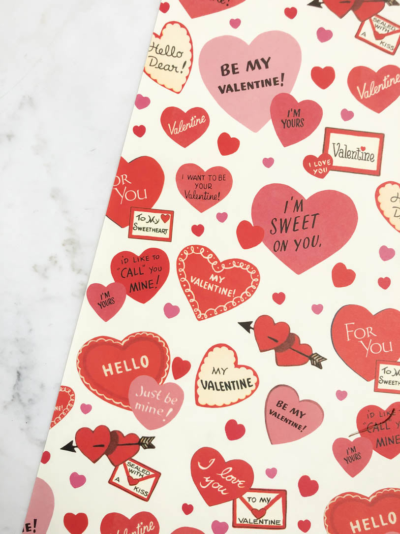 printable valentines wrapping paper