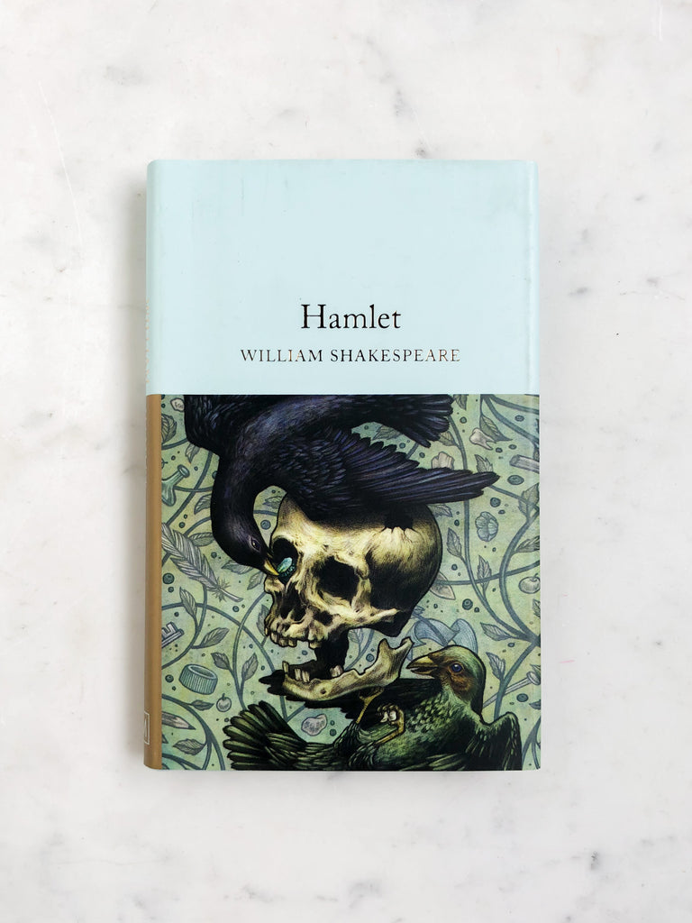 An artistic drawing cover of a bird holding a human skull, while another bird plucks at the eyes of the skull.